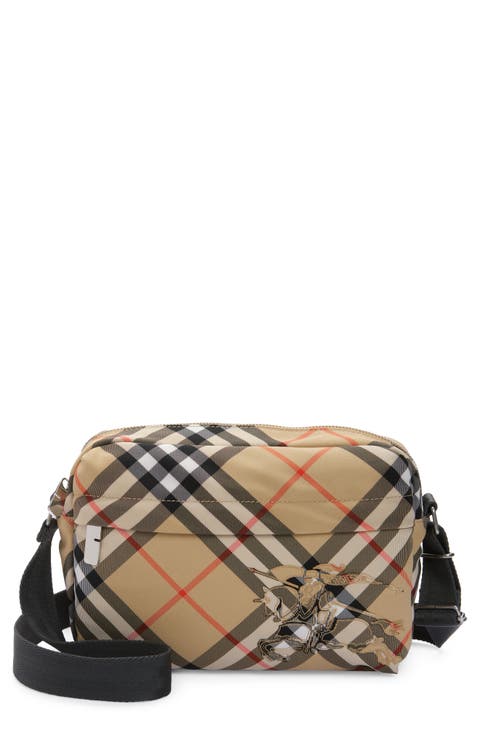 Equestrian Knight Check Canvas Crossbody Bag