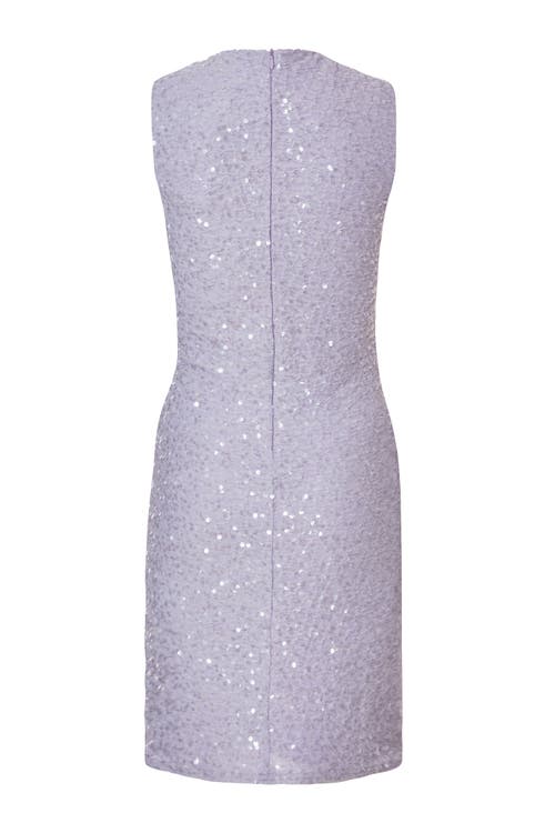 Quiz Sequin Jersey Mini Dress With Ruched Strap In Lilac