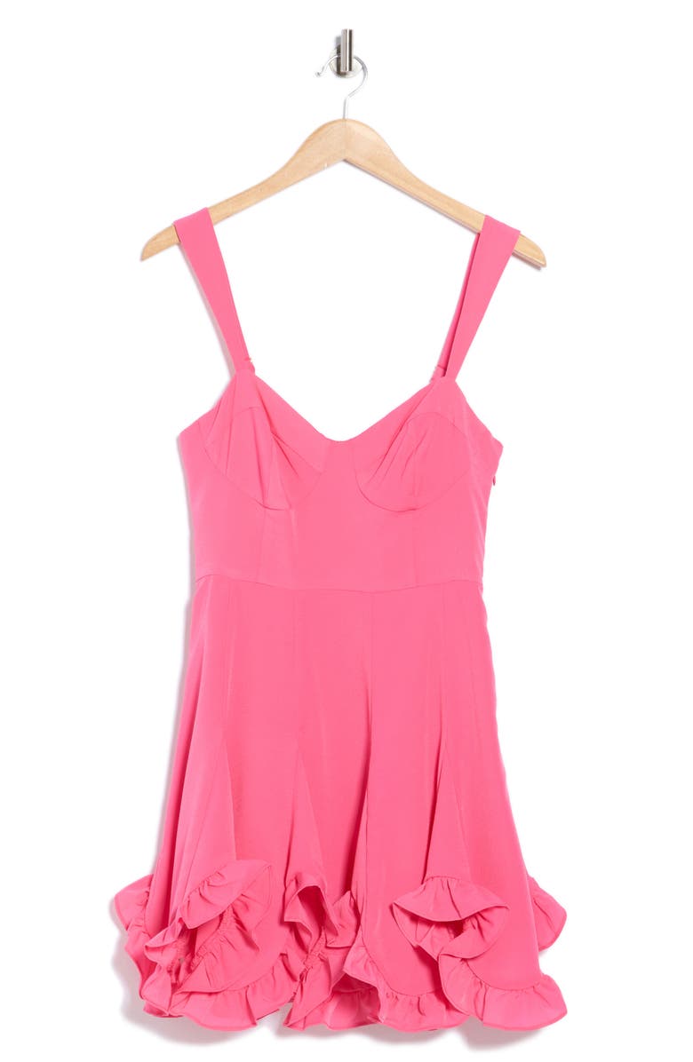 Hutch Scallop Hem Fit and Flare Dress, Alternate, color, Hot Pink
