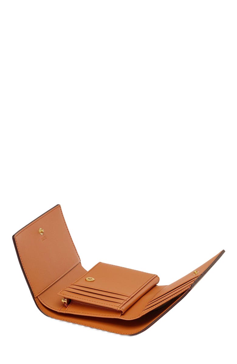 MCM Himmel Trifold Wallet in Embossed Logo Leather, Alternate, color,