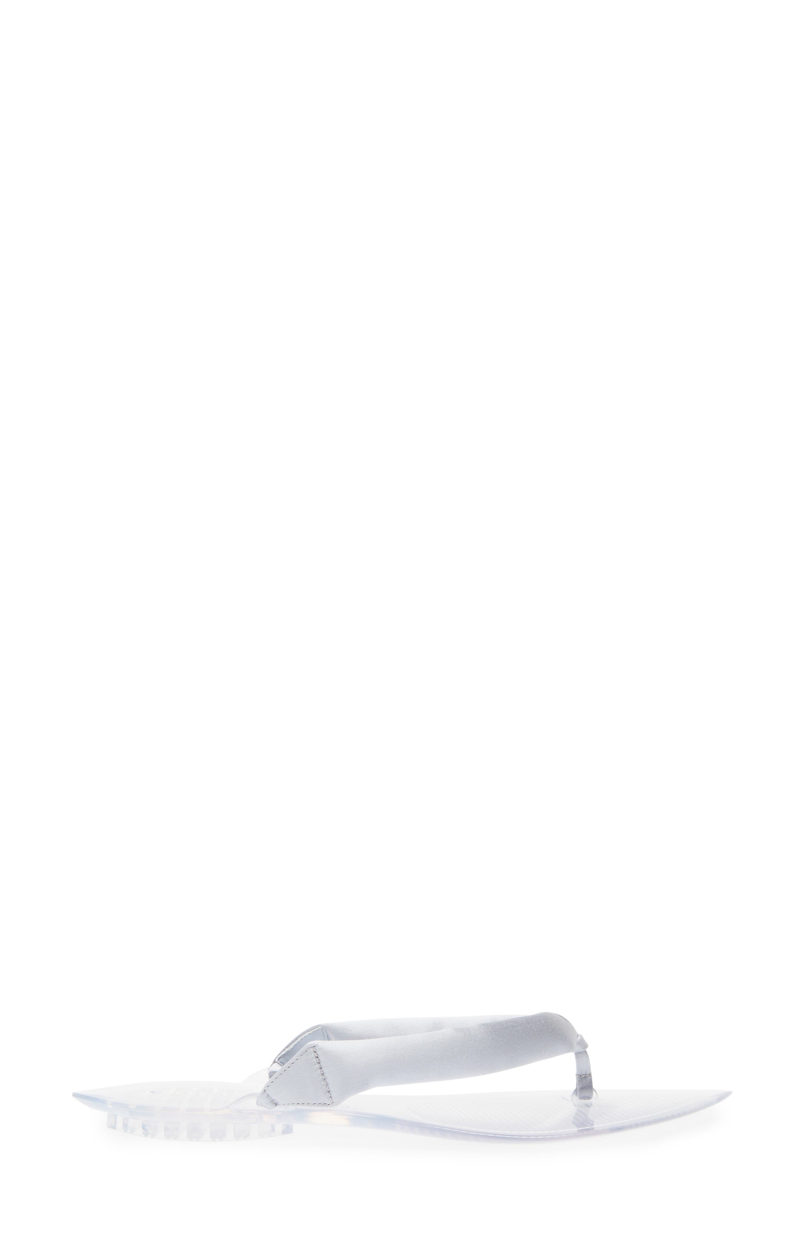 Invisible Padded Thong Sandal, Alternate, color, ARGENT