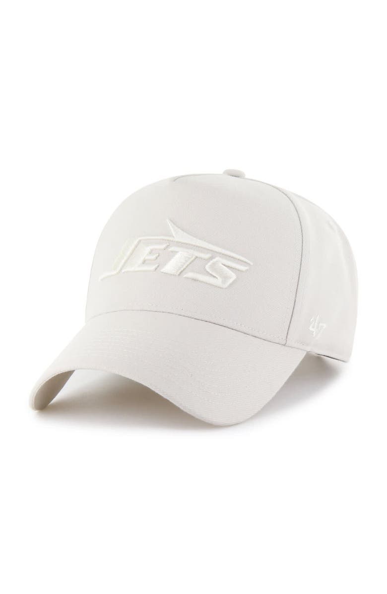 '47 Men's '47 Cream New York Jets Ballpark Offside Adjustable Hat, Main, color, Cream