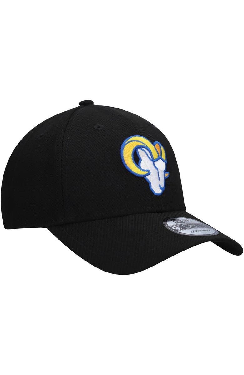 New Era Men's New Era Black Los Angeles Rams Logo The League 9FORTY Adjustable Hat, Alternate, color, 
