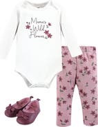 Hudson Baby Girl's Long-Sleeve Bodysuit, Pants, and Footwear Outfit