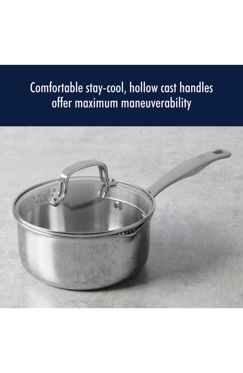 Henckels Cutlery Clad H3 10-piece Stainless Steel Cooking Set In Silver