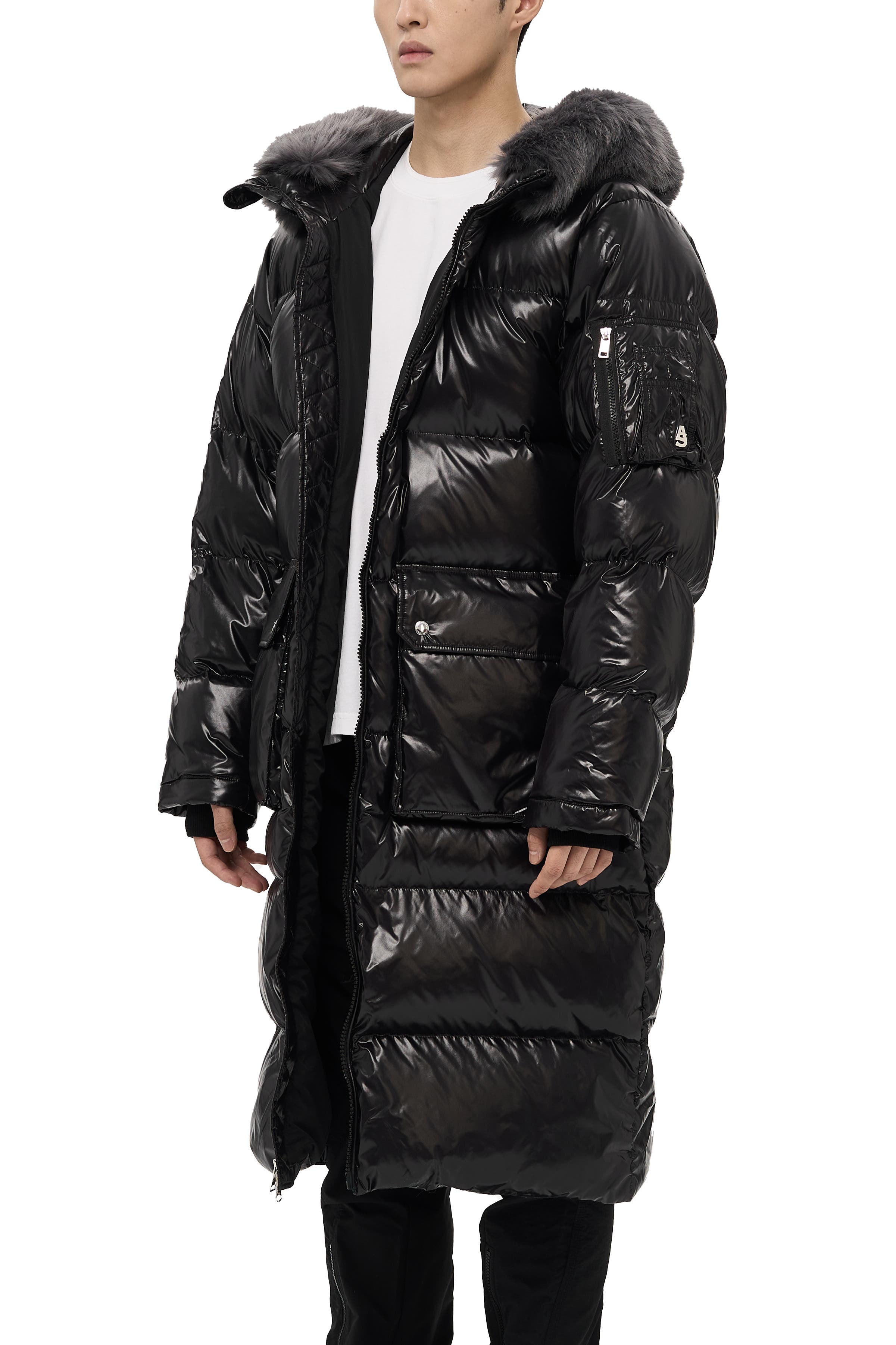 Audet Mens Long Hooded Down Parka - image 2