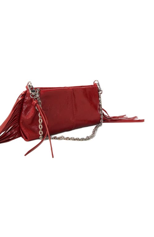 Maje Miss M Pouch Leather Clutch In Red