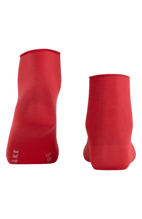 Falke Cotton Touch Short Socks In Red