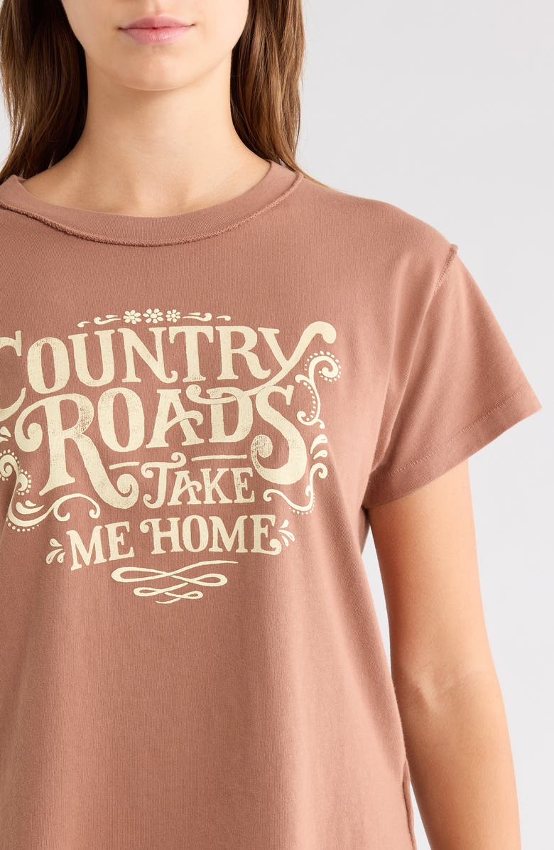 Daydreamer John Denver Country Roads Graphic T-Shirt, Alternate, color, Mocha Mousse