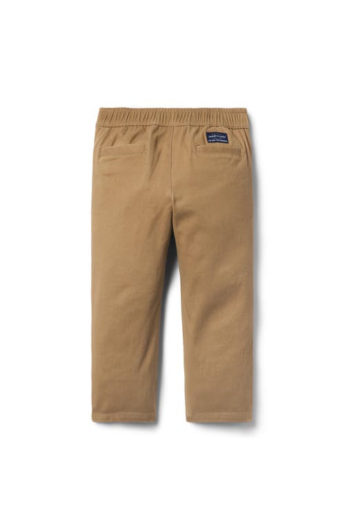 Janie And Jack The Twill Pull-on Pant In Brown