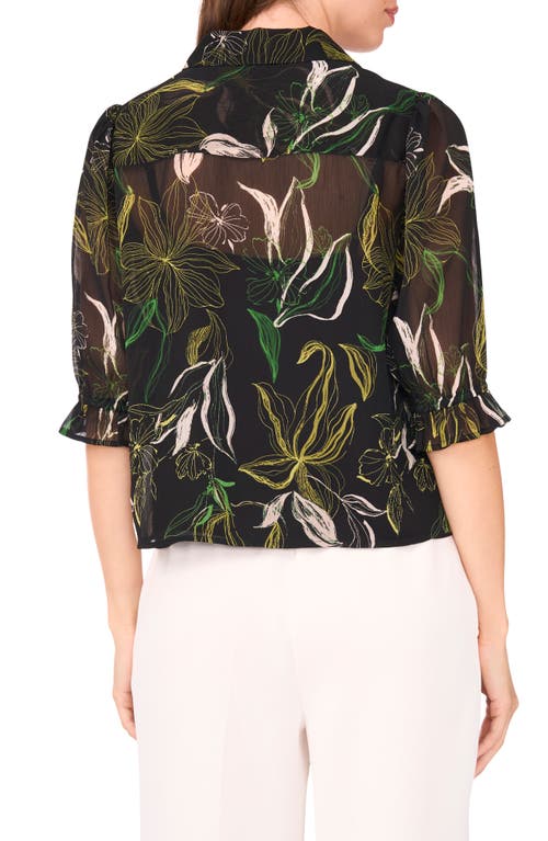 Halogenr Halogen(r) Ruffle Sleeve Shirt In Multi