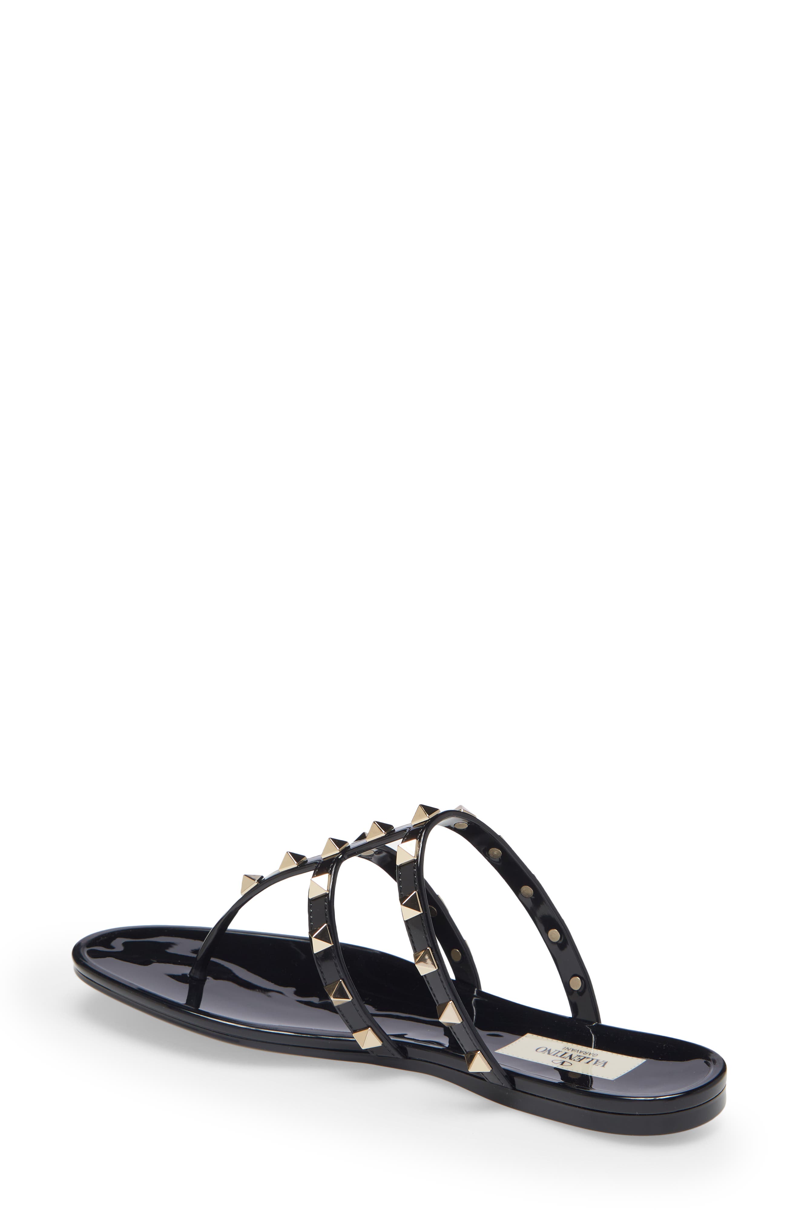 Valentino Garavani Rockstud Jelly Sandal, Alternate, color, 0No Nero