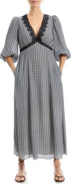 MAX STUDIO Lace Trim Maxi Dress