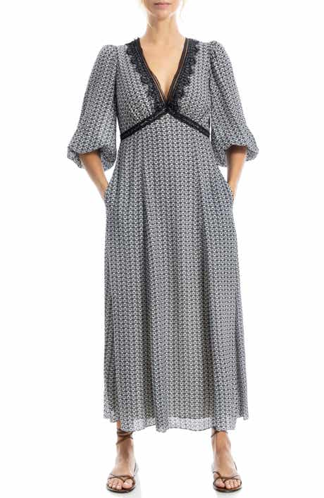 MAX STUDIO Lace Trim Maxi Dress