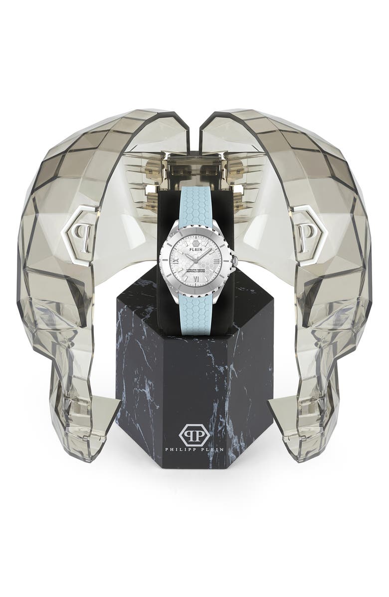 PHILIPP PLEIN Heaven Silicone Strap Watch, 38mm, Alternate, color, 