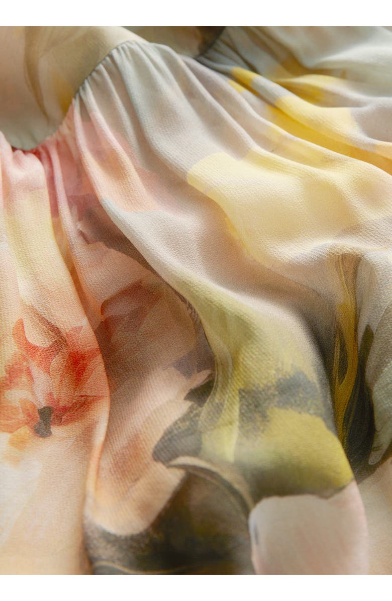 & Other Stories Ruffle Long Sleeve Tiered Maxi Dress, Alternate, color, Mole Dusty Light