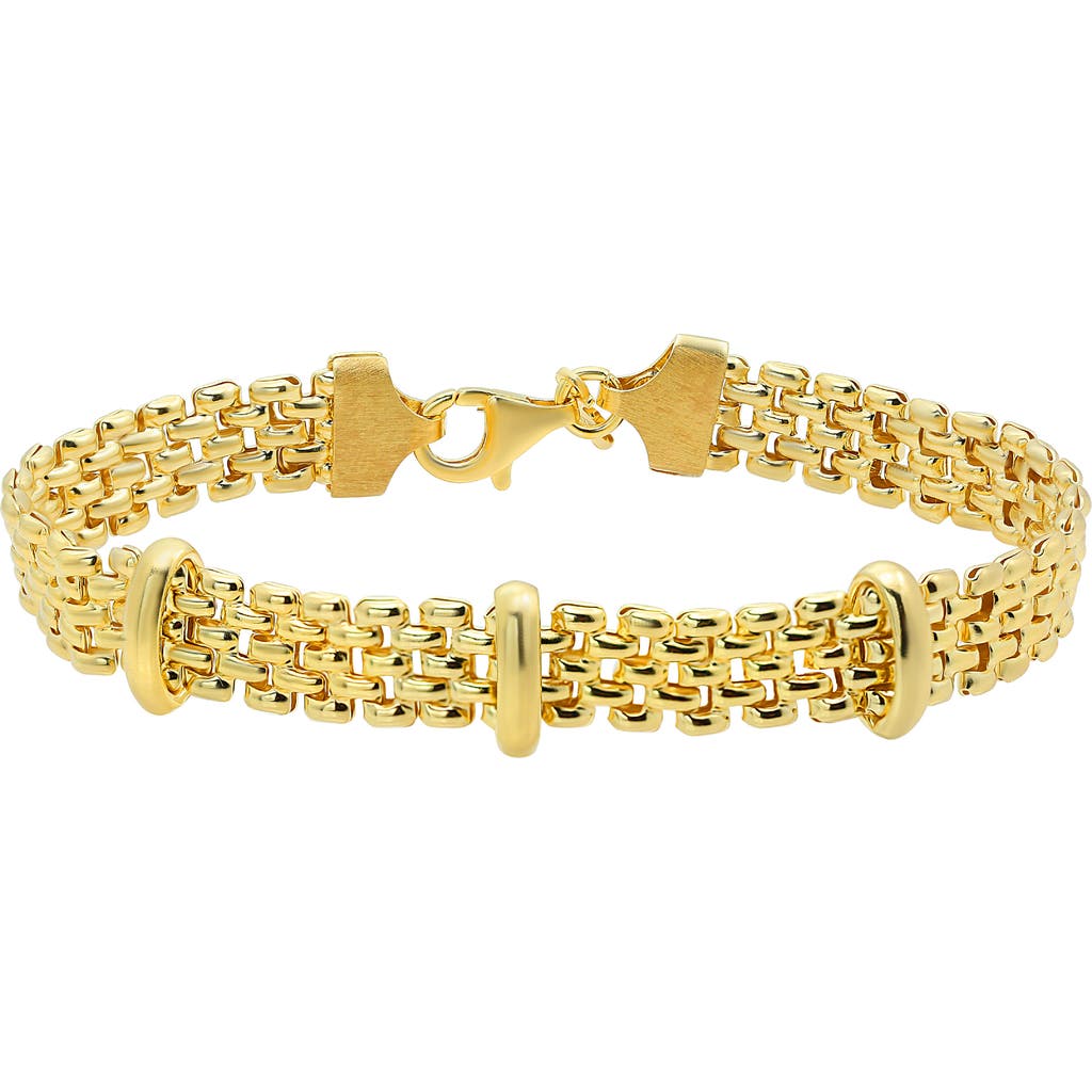 Candela Jewelry Panther Link Chain Bracelet In Gold