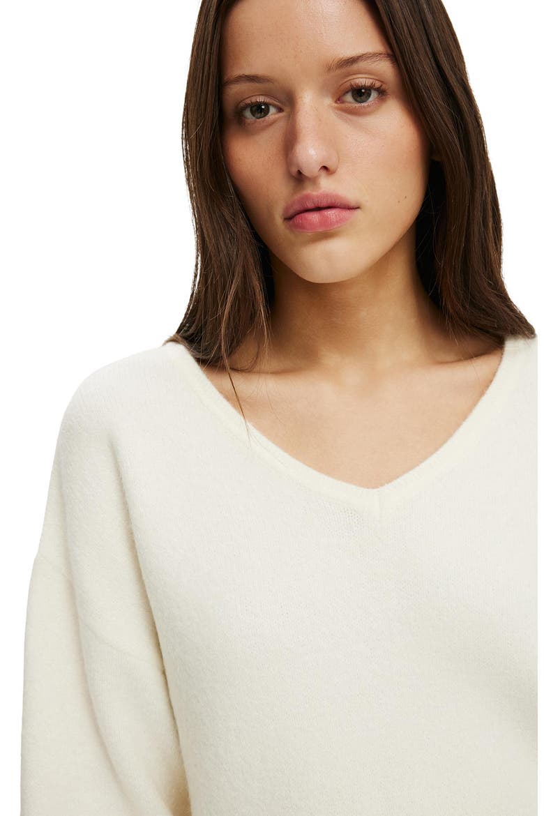 Women's Softest Luxe  Slouchy V Knit, Alternate, color, Porcelain