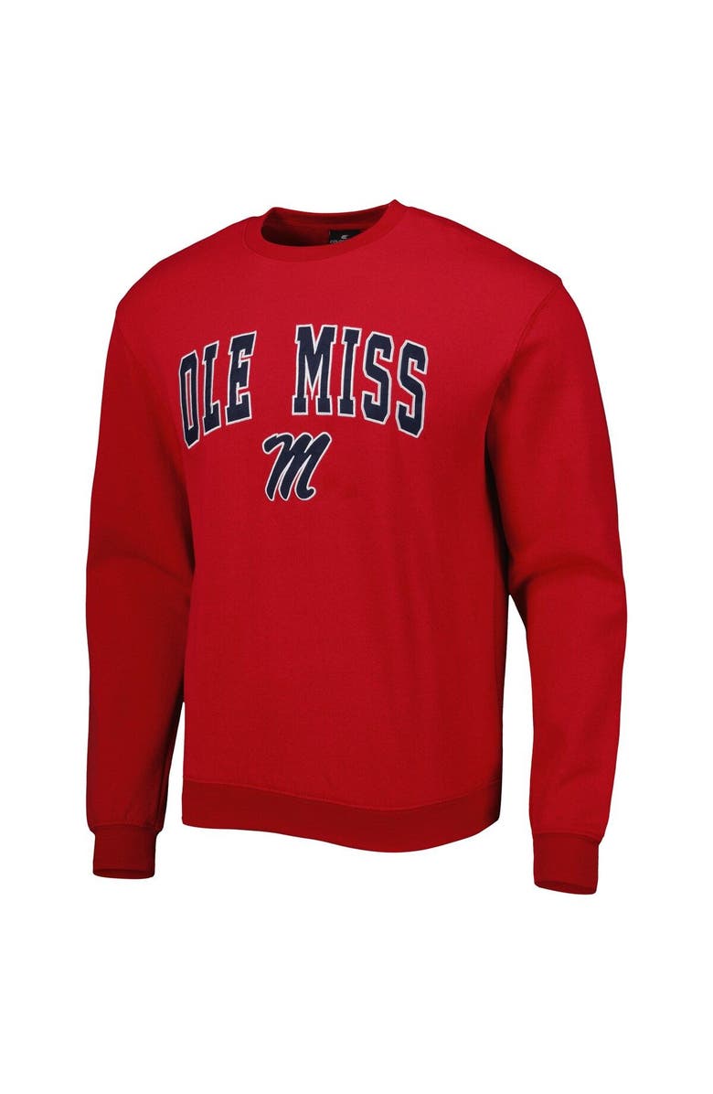 COLOSSEUM Men's Colosseum Red Ole Miss Rebels Arch & Logo Pullover Sweatshirt, Alternate, color, Red