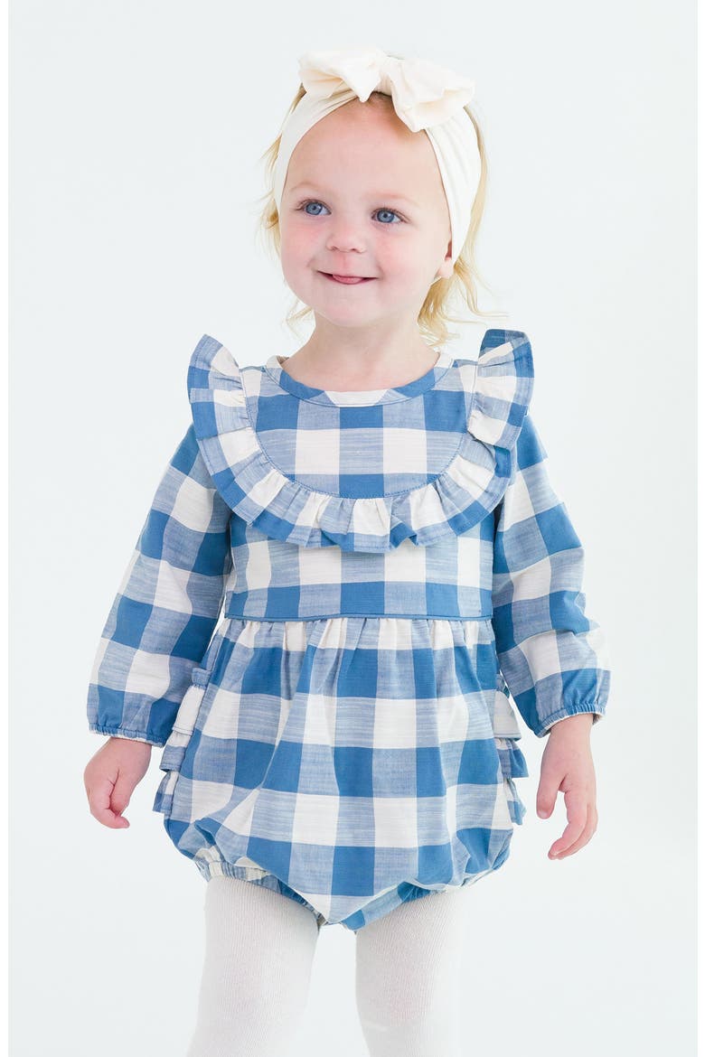 Plaid Ruffle Romper & Headband Set, Alternate, color, COUNTRYSIDE PLAID