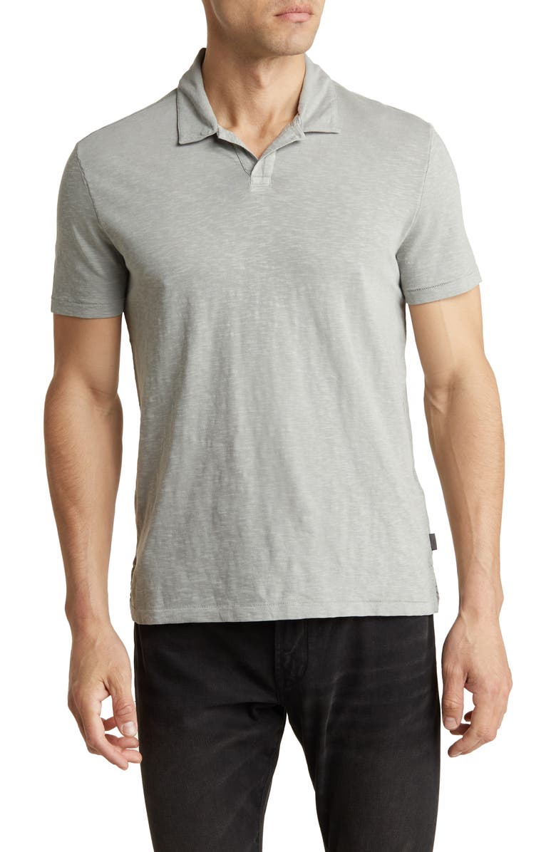 John Varvatos Zion Cotton Slub Johnny Collar Shirt, Main, color, 