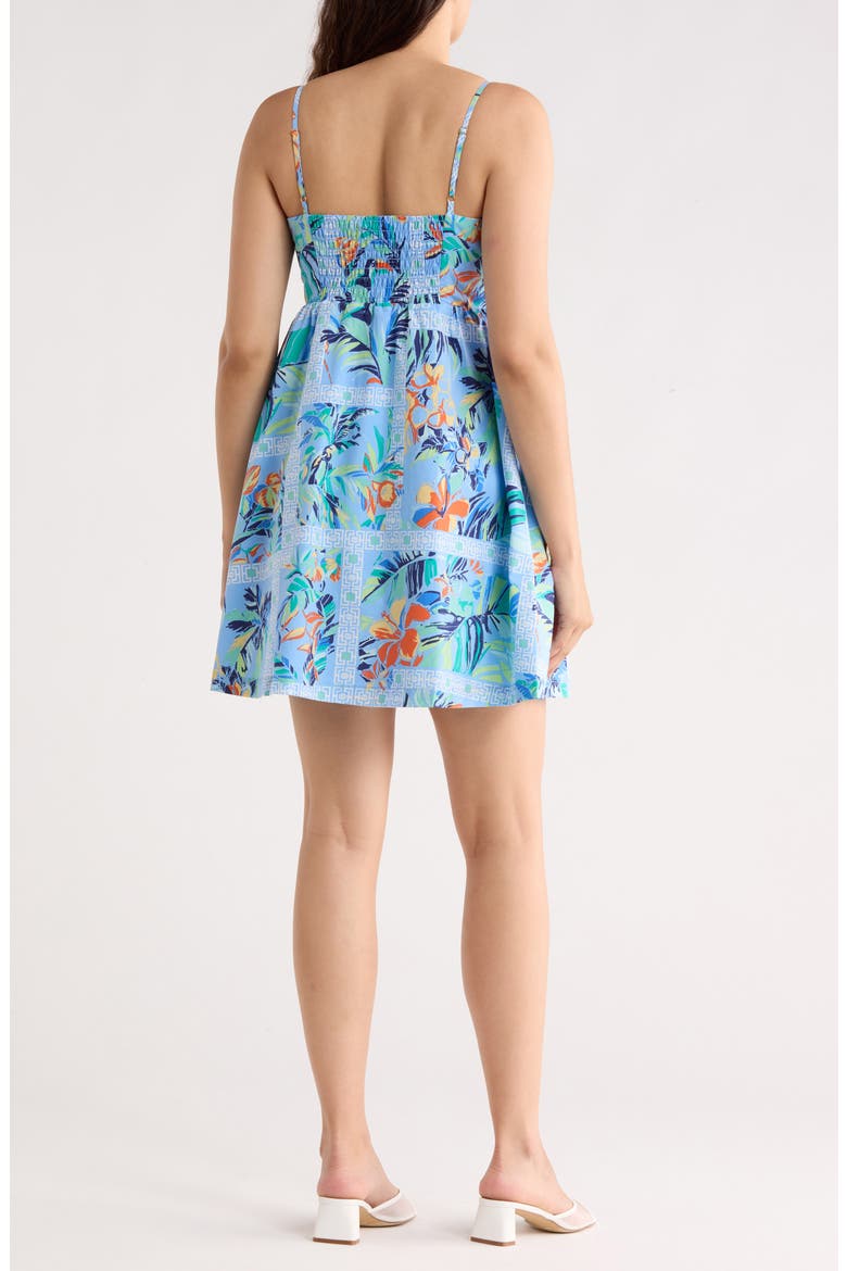 Block Party Fira Stretch Cotton Poplin Minidress, Alternate, color, MING BLUE