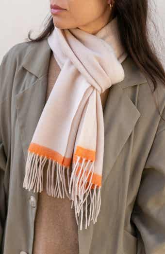 Cashmere Fringe Trim Scarf