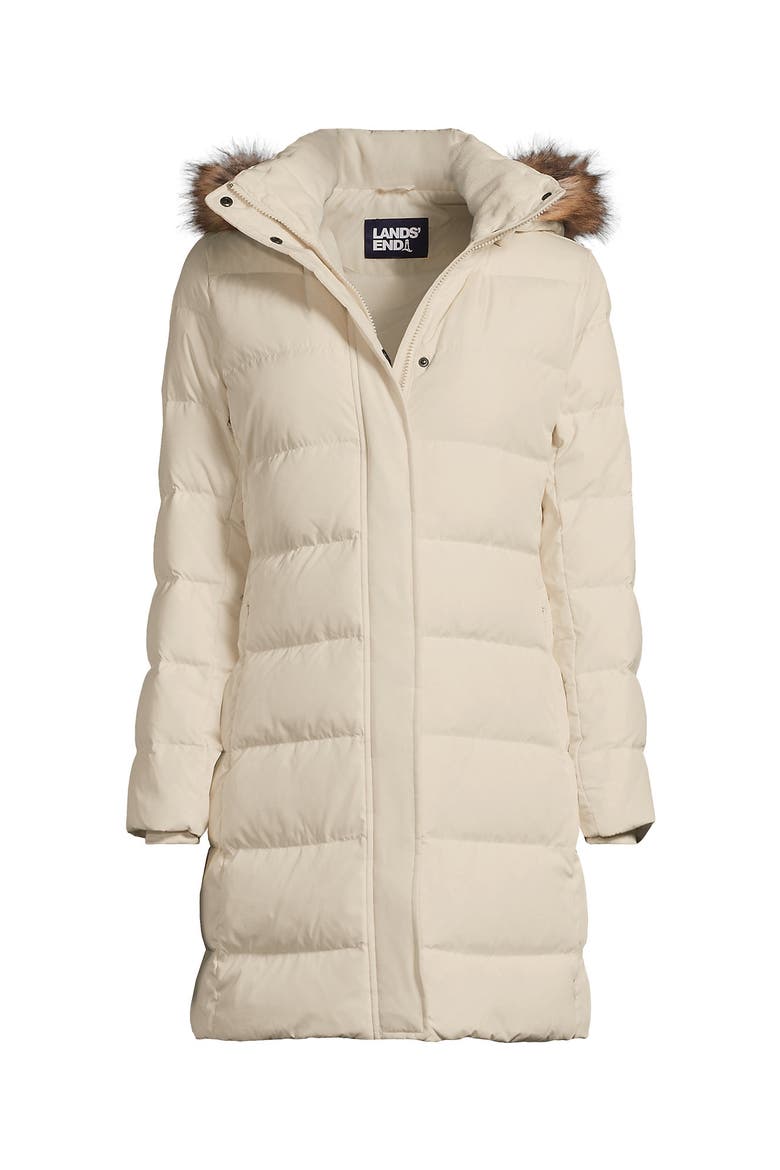 Down Winter Coat, Alternate, color, Ivory Pearl