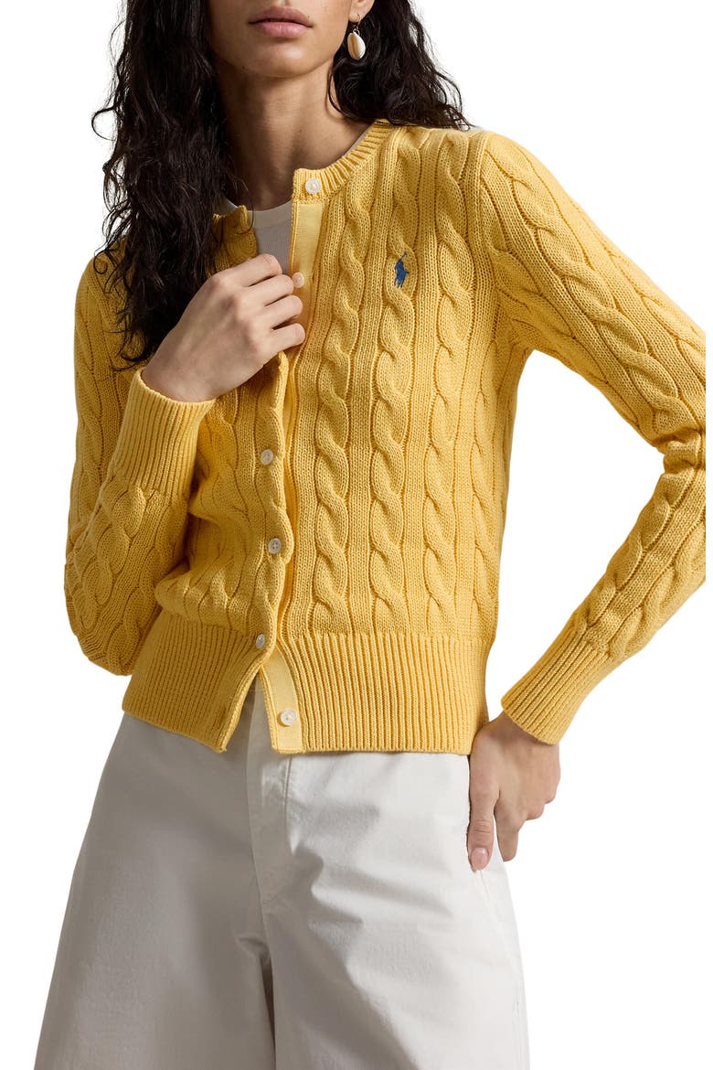 Cable Cotton Cardigan (Women) | Nordstrom