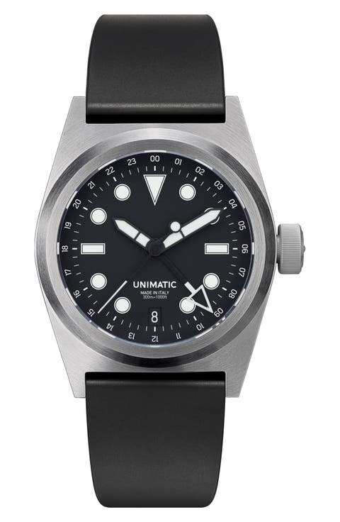 Modello Due U2-GMT Rubber Strap Field Watch, 41.5mm