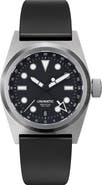 UNIMATIC Modello Due U2-GMT Rubber Strap Field Watch, 41.5mm