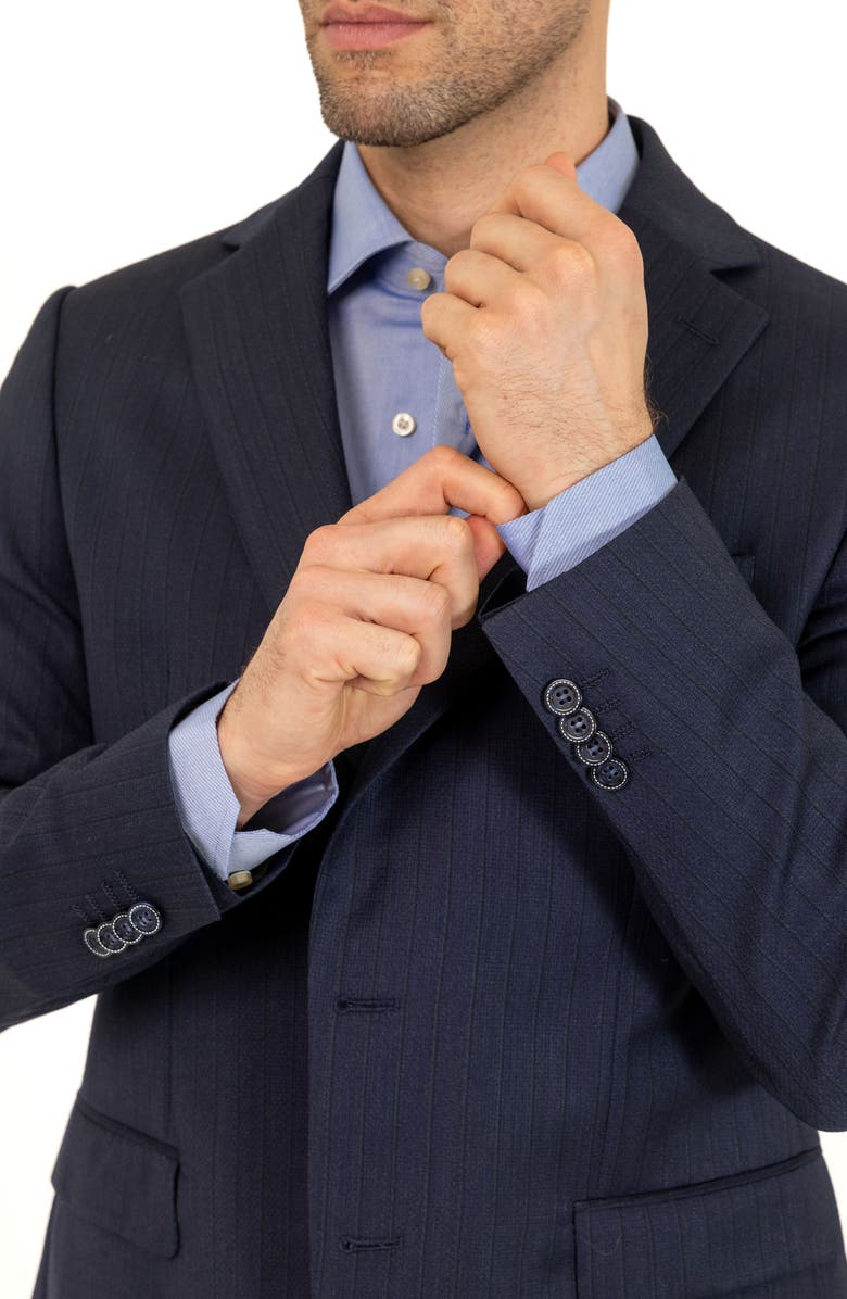 PinoPorte Trim Fit Wool Suit, Alternate, color, 