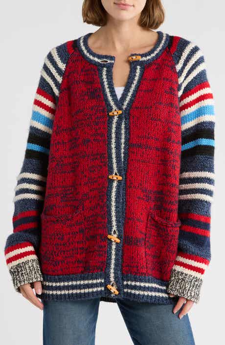 MOTHER The Long Drop Raglan Sleeve Cotton Blend Cardigan