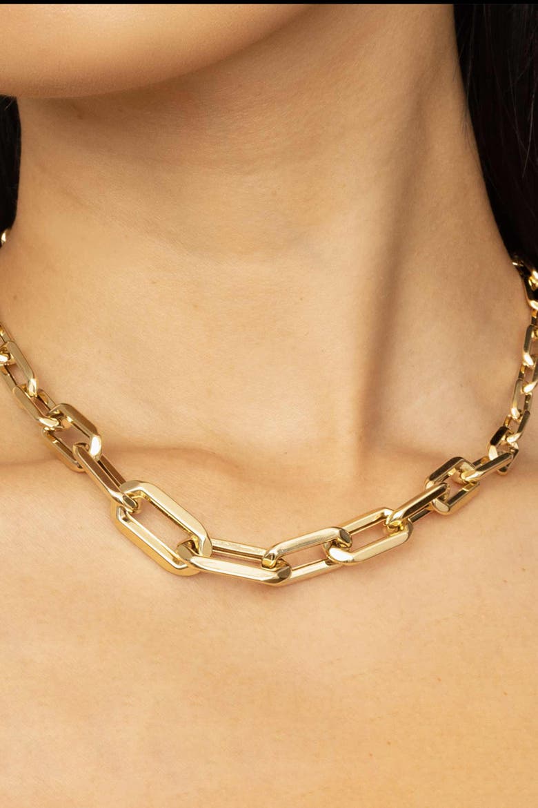 14K Yellow Gold Aurum Link Necklace, Alternate, color, Yellow Gold