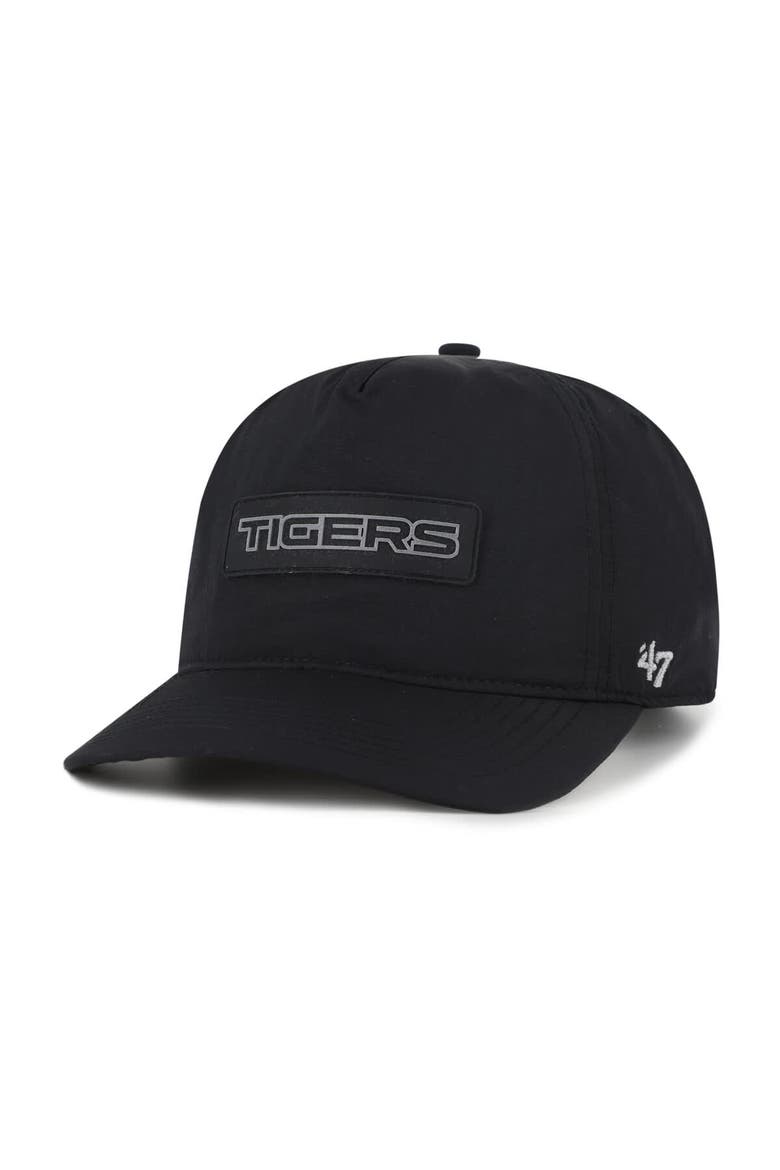 Men's '47 Black Detroit Tigers Quiet Outdoors Hitch Adjustable Hat, Main, color, Black