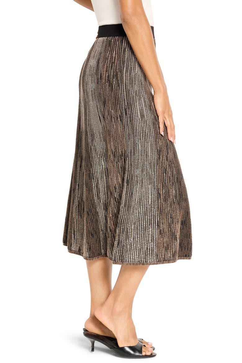 Ombré Pixel Metallic Knit Midi Skirt, Alternate, color, NEUTRAL MULTI