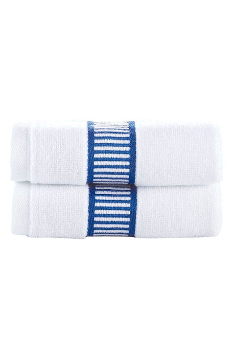 Fancy Border 2-Pack Turkish Cotton Bath Towels