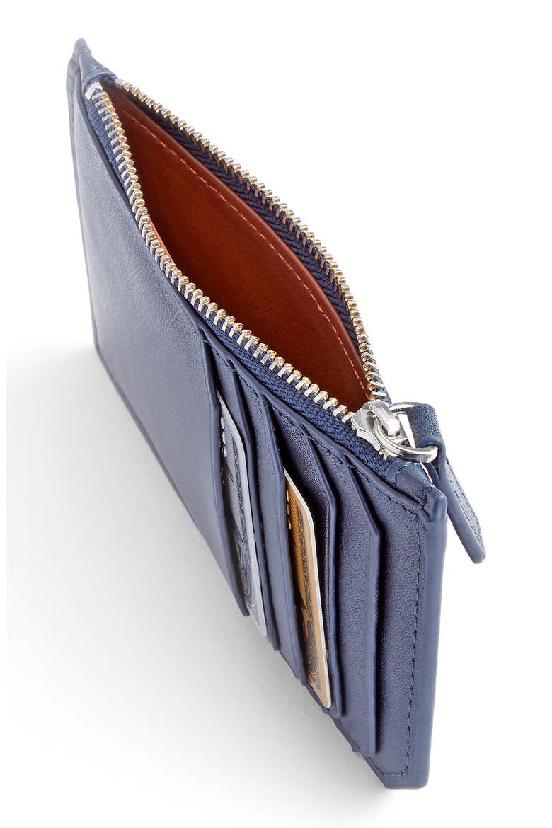 Personalized Card Case, Alternate, color, NAVY BLUE- DEBOSS