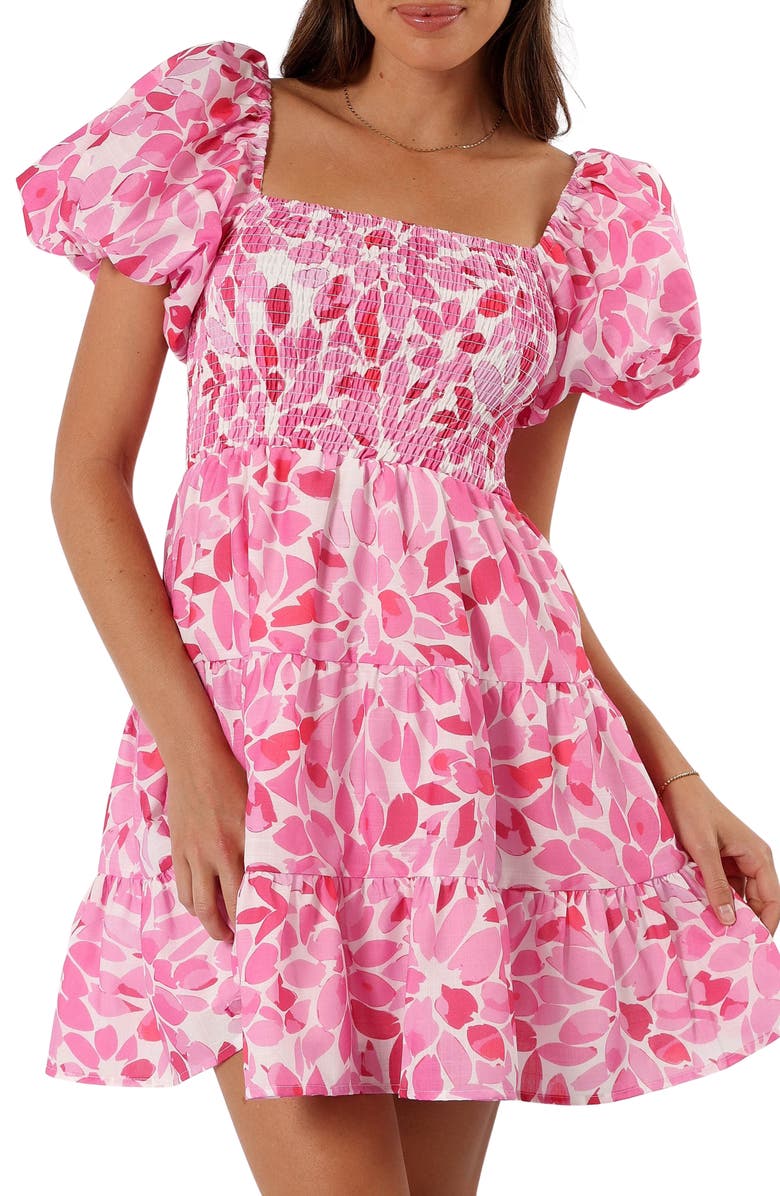 Petal & Pup Alisyn Puff Sleeve Minidress, Main, color,