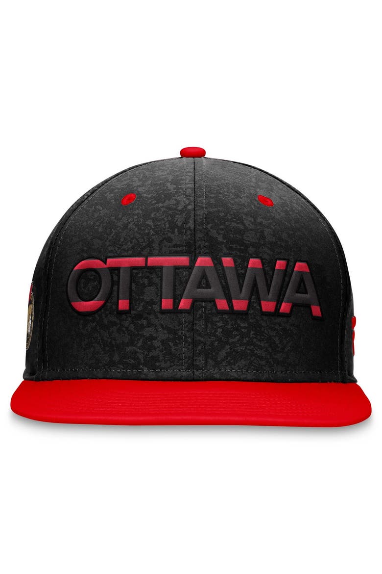 Men's Fanatics Branded  Black/Red Ottawa Senators Authentic Pro Rink Two-Tone Snapback Hat, Alternate, color, Black
