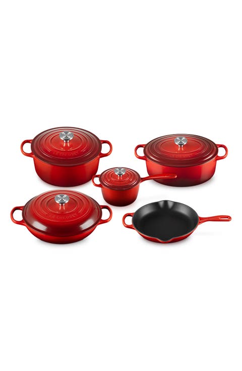 Signature 9-Piece Enameled Cast Iron Cookware Set