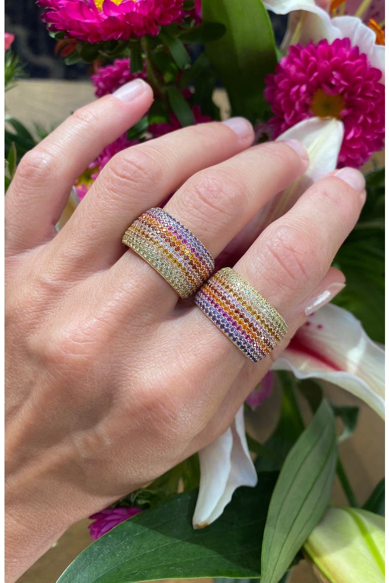 Billionaire Ring, Alternate, color, Rainbow Ember