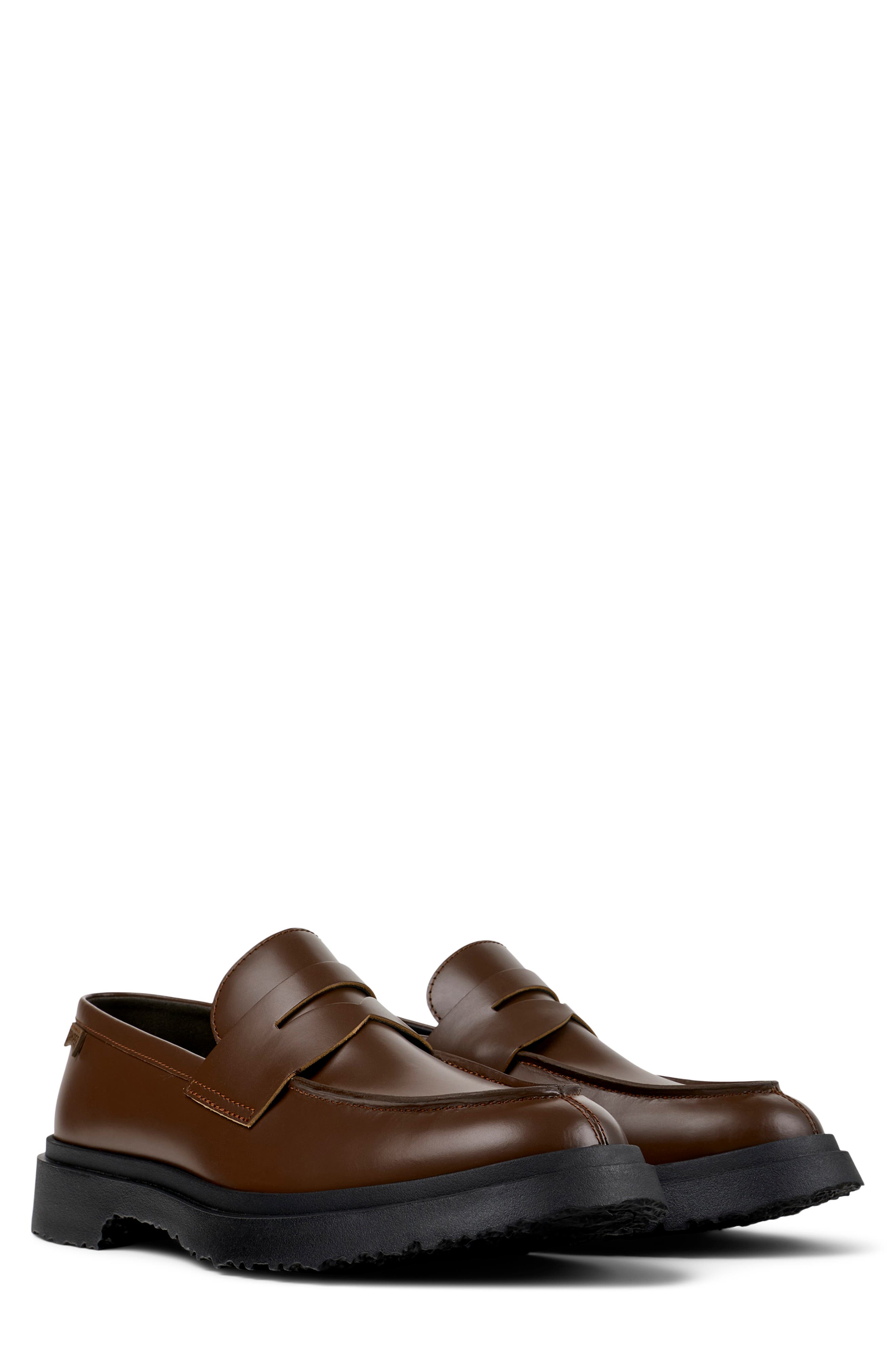 Camper Walden Penny Loafer, Main, color, Medium Brown