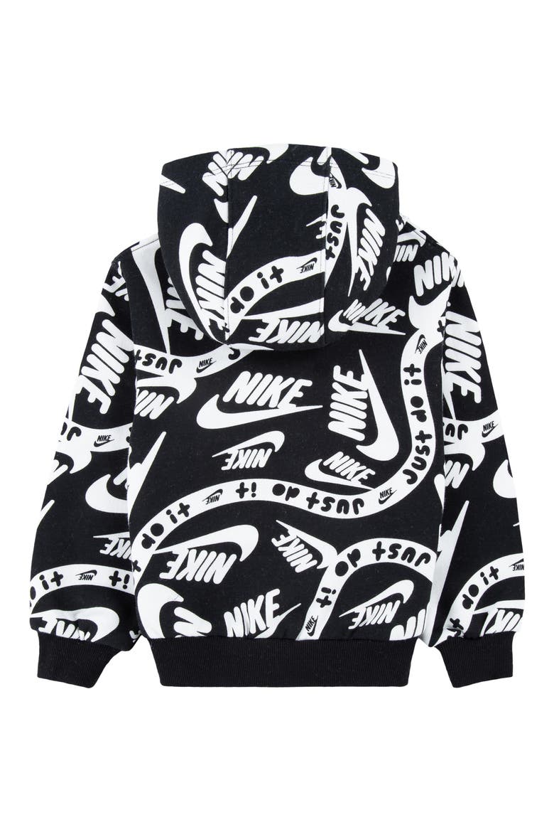 Kids' Sportswear Club Fleece Hoodie, Alternate, color, BLACK