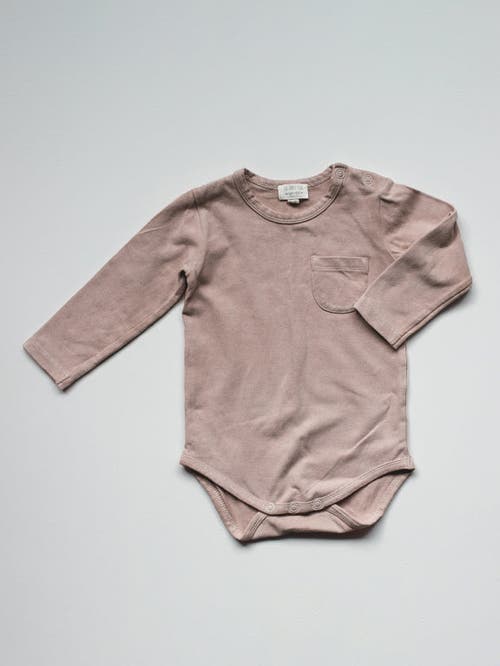 The Simple Folk The Long-sleeve Bodysuit In Antique Rose
