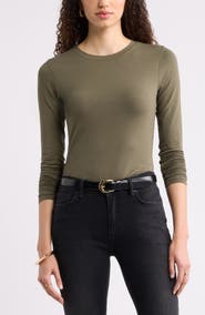 Nordstrom Pima Cotton & Tencel Modal Long Sleeve T-Shirt