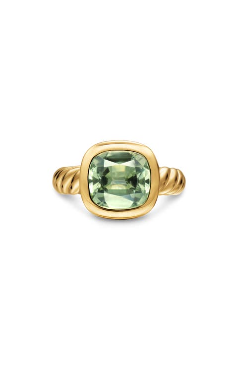 DY Mercer® Stone Ring in 18K Yellow Gold with Prasiolite, 10mm