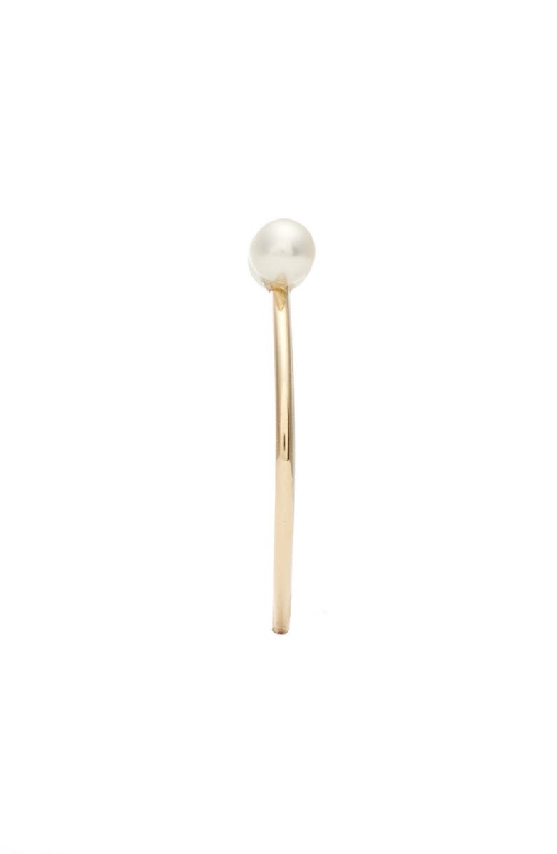 Poppy Finch Skinny Pearl Open Ring, Alternate, color,