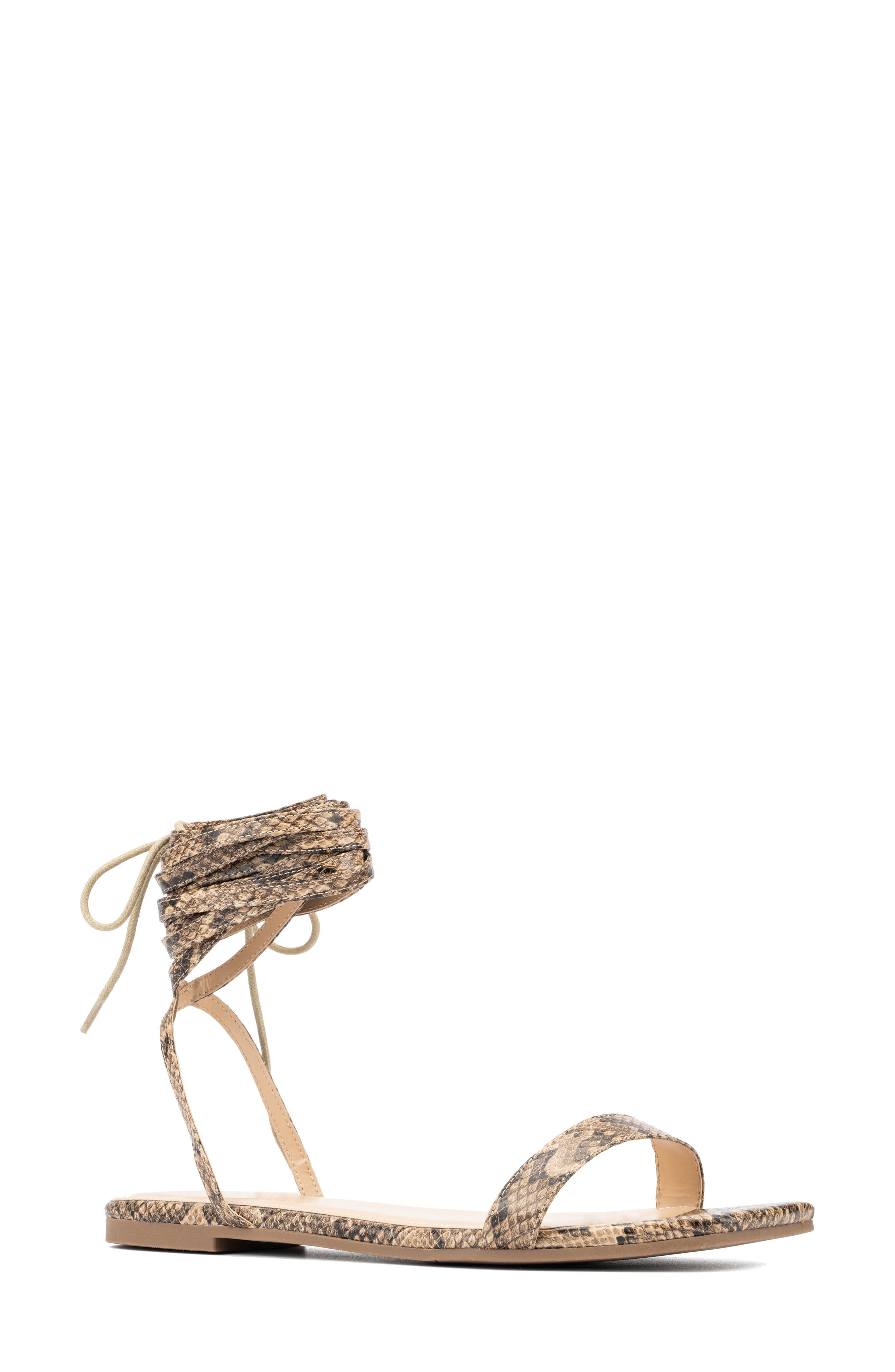 Fashion to Figure Zena Stud Sandal - Wide Width, Main, color, Tan