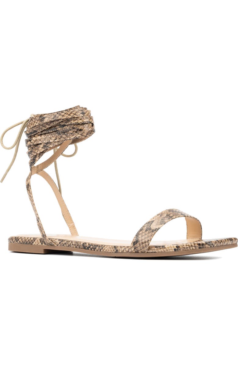 Fashion to Figure Zena Stud Sandal - Wide Width, Main, color, Tan